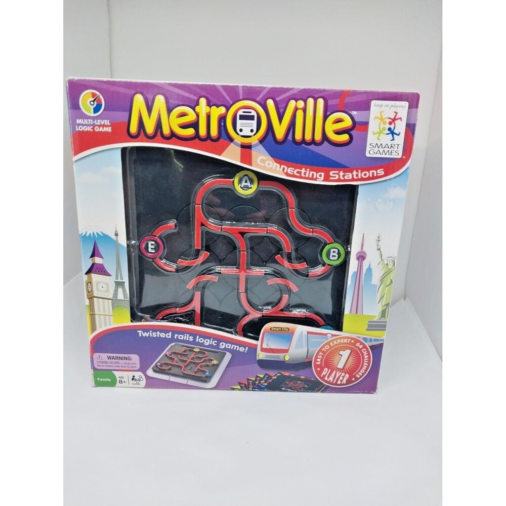 Smart Games Metro Ville-Connecting Stations Twisted Rails/Logic Game